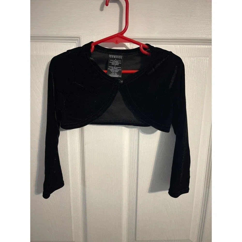 George Burgundy/Black Sleeveless Dress With Jacket Size 4